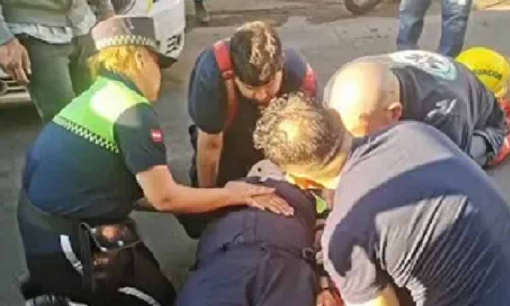 Una agente de la PMT sufre fractura tras ser atropellada sobre Mariscal López