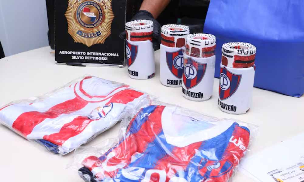 Intentan enviar cocaína en vasos térmicos de Cerro Porteño a Arabia Saudita
