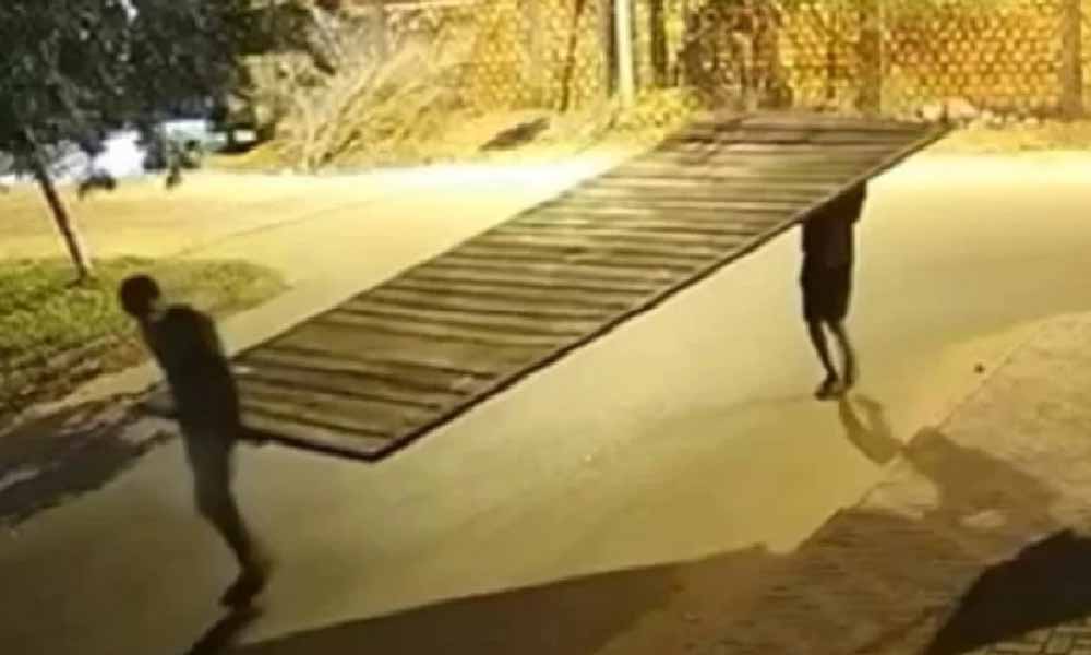 Robaron el portón de una casa en Luque y quedaron detenidos