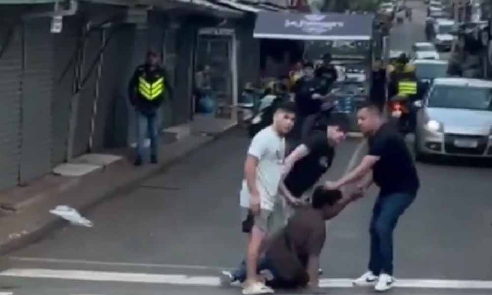 Muelen a golpes a supuesto ladrón en microcentro de CDE