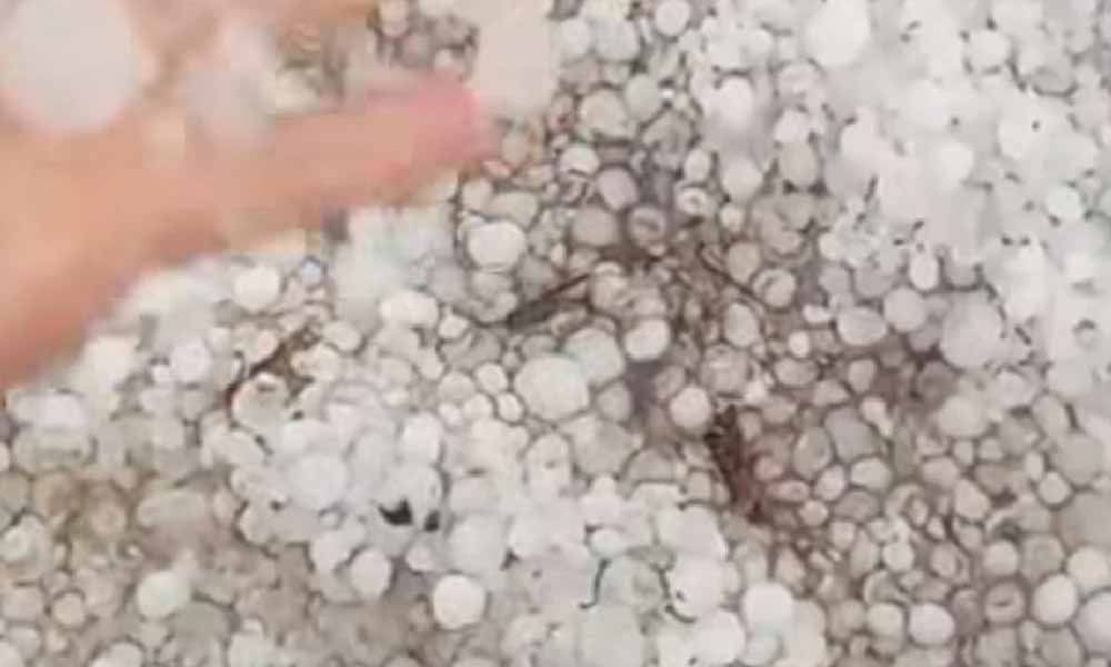 Intensa granizada sorprendió a vecinos de General Artigas