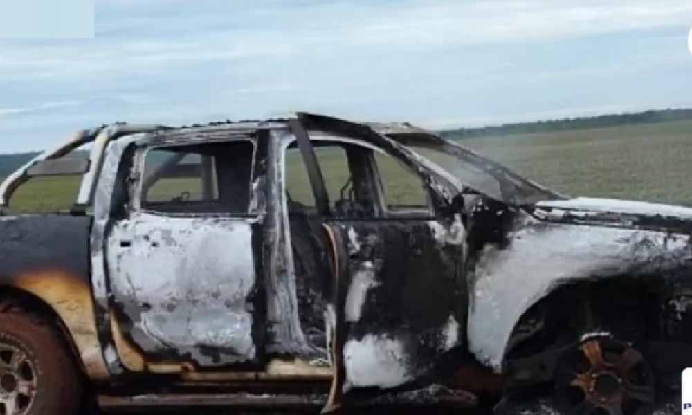Hallan camioneta incinerada en Itakyry y sería una de las usadas para atraco en Katueté