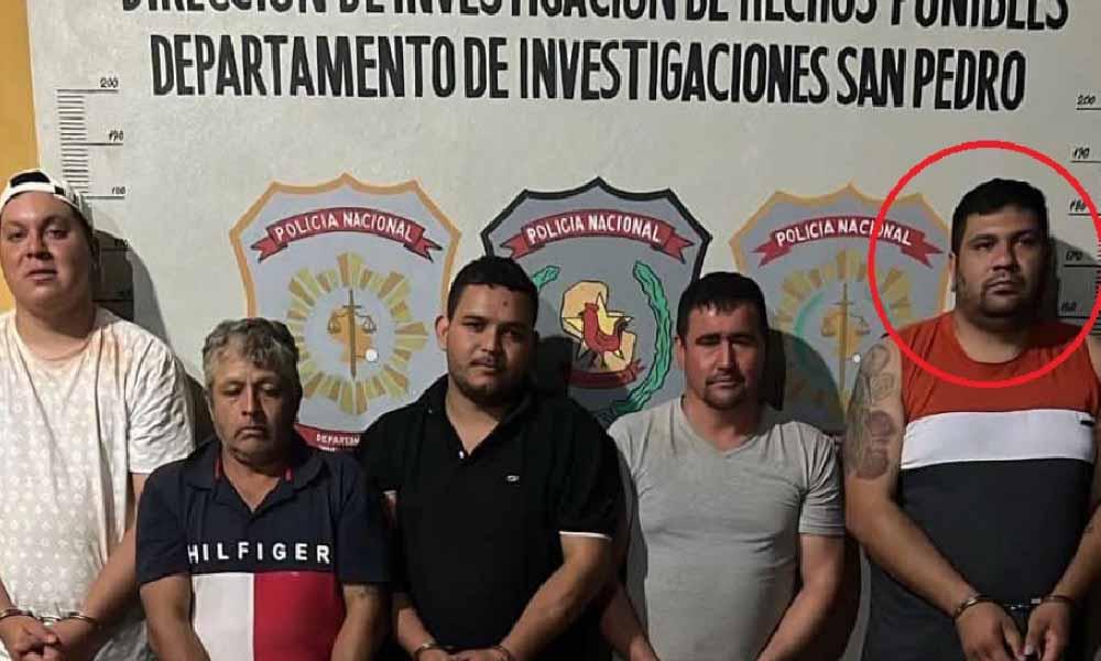 Largo, presunto jefe de sicarios, es capturado junto a gavilla integrada por un policía en San Pedro
